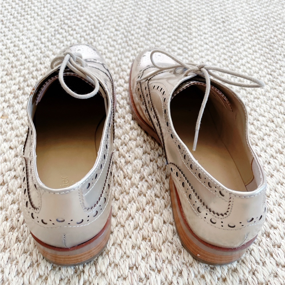 Botkier Women's Callista Metallic Wingtip Oxford Loafers Bloomingdales gold 7.5 - Picture 4 of 8